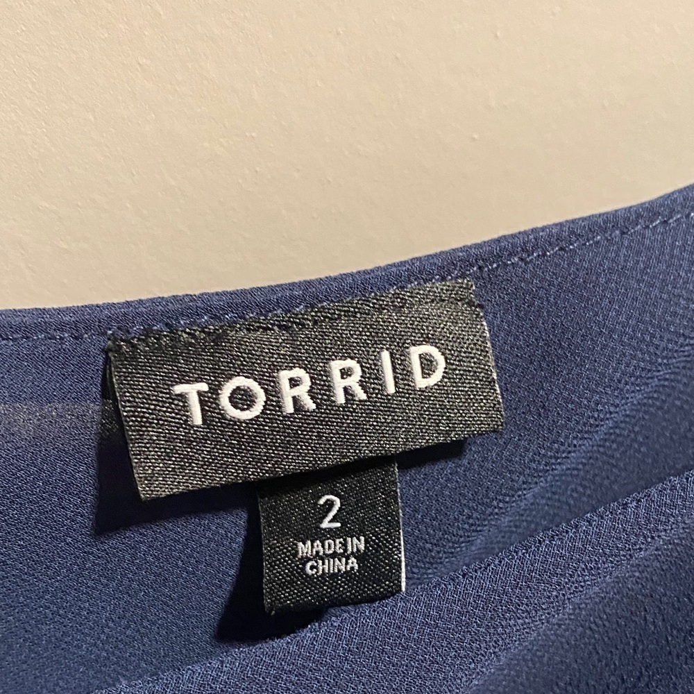 Torrid Navy Blue Cami Sophie Tank Double Layer Plus Size 2X Layering Top - Picture 2 of 6